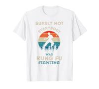 Surely Not Everybody was Kung Fu Fighting Vintage Men T-Shirt, Men, White, 3X-Large