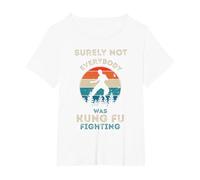 Surely Not Everybody was Kung Fu Fighting Vintage Men T-Shirt, Women's Plus, White, 2X
