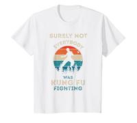 Surely Not Everybody was Kung Fu Fighting Vintage Men T-Shirt, Youth, White, Medium