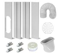 SUREPHON Portable Ac Window Vent Kit,Adjustable Air Conditioner Window Seal Kit with 5.9 Inch Diameter 59" Length Ac Exhaust Hose for Vertical/Horizontal Window