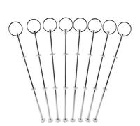 SurePromise 8 Sets 3 Tier Cake Plate Stand Handle Fittings Silver for Tea Shop Room Hotel