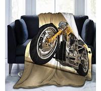 SURERUIM Soft Fleece Throw Blanket Iron Custom Aesthetic Hobby Motorbike Futuristic Modern Mirrors Riding Theme home hotel Bed Couch sofa Throw Blankets for Couple Kids Adults, 150x200cm