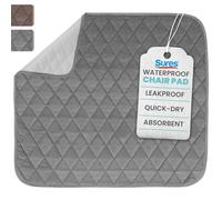 Sures Chair Incontinence Pad - Absorbent Seat Cover - Waterproof Protector for Recliners, Men, Women and Pets - Reusable and Leakproof Lining for Spills, Urine and Fluids (Grey)