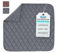 Sures Chair Incontinence Pad - Absorbent Seat Cover - Waterproof Protector for Recliners, Men, Women and Pets - Reusable and Leakproof Lining for Spills, Urine and Fluids (Grey)