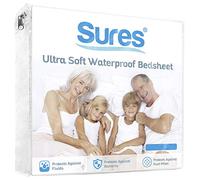Sures Waterproof Mattress Protector - Twin Size Bedsheet - Fitted Machine Washable Bed Sheet - Hypoallergenic, Vinyl Free Bedwetting Cover Pad - For Child, Kids, Adult