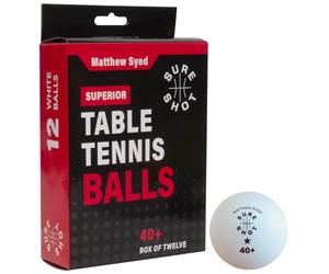Sureshot Matthew Syed Superior Table Tennis Balls (12 pack)