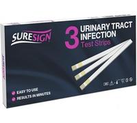 Suresign UTI Urinary Tract Infection Test Strips - Home Self-Test Diagnostic Kit for Urinary Tract Infection, 3-Test Pack, Easy One-Step, Rapid Results, Sensitive Nitrite | SterlingSquare