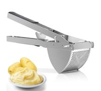 SUREWIN Potato Ricer Mashers Manual Mashed Vegetables Fruit Press, Lemon Squeezer, Baby Food Strainer Potato Ricer 100% Stainless Steel and Premium Silicone Handle 11.4x3.1x6.5 in