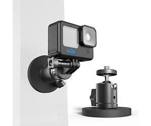 SUREWO Magnetic Action Camera Mount for Go Pro,360° Rotatable Tripod Ball Head Mount Compatible with GoPro Hero 13 12 11 10 9 8 7 6 5 Black,DJI Osmo Action 5 Pro/4/3,Crosstour/Campark/AkASO and More