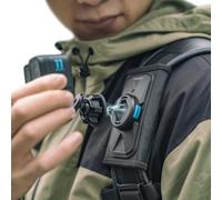 SUREWO Magnetic Quick Release Backpack Mount,360° Backpack Shoulder Strap Mount with Universal Ball J Hook Compatible with Go Pro Hero 13/12/11/10/9/8/7/6/5 Black,DJI Osmo Action 5 Pro/4/3 and More