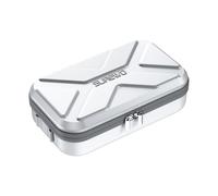 SUREWO Osmo Pocket 3 Case, Portable PU Storage Protective Bag for DJI Osmo Pocket 3 Standard kit and DJI Osmo Pocket 3 Power Expansion Combo Accessories (Silver)
