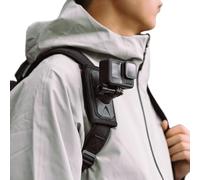 SUREWO Quick Release Backpack Mount,360° Backpack Shoulder Strap Mount with Universal Ball J Hook Compatible with DJI Osmo Action 6/5Pro/4/3,Go Pro Hero 13/12/11/10/9/8/7/(2018)/6/5 Black and More