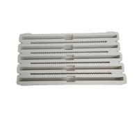 Surf 10 Inch Black Longboard Fin Box 5pcs Plastic FCS Centre Fins(WHITE)