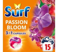 Surf 3 in 1 Laundry Washing Detergent Capsules Passion Bloom 15 washes