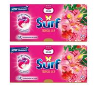 Surf 3 In 1 Laundry Washing Detergent Capsules Tropical Lily, 52 Washes, 2Pk