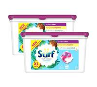 Surf 3-in-1 Washing Detergent Capsules Coconut Bliss Long Lasting Fragrance and Made with Natural Essential Oil Laundry Detergent XL Pack, 45 Washes (Pack of 2)