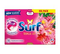 Surf 3in1 PODS, Washing Liquid Laundry Detergent Capsules, Tropical Lily, 48 Washes