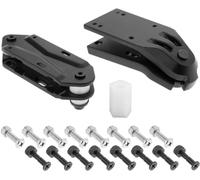 Surf and Rail Adapter Trucks Surf Skate Trucks Aluminum Alloy Skateboard Rail Adapter Waterborne Surf Skate Adapter Longboard Decks Adapters (Black)