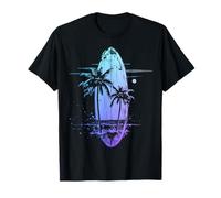 Surf Board Palm Trees Surfing Beach Vintage Surfer T-Shirt
