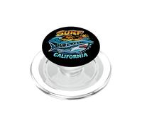 Surf California Surfer & Great White Shark PopSockets PopGrip for MagSafe