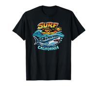 Surf California Surfer & Great White Shark T-Shirt