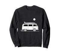Surf Camper Van Minimal Beach Road Trip Graphic Design Sweatshirt