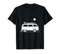 Surf Camper Van Minimal Beach Road Trip Graphic Design T-Shirt