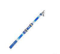Surf Casting Fishing Rod with Carbon Fiber Construction, Telescopic Range 1.8m to 2.7m, Responsive Tip and Smooth Line-Guiding Rings (2.1 Blue)