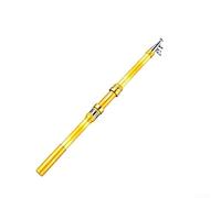 Surf Casting Fishing Rod with Carbon Fiber Construction, Telescopic Range 1.8m to 2.7m, Responsive Tip and Smooth Line-Guiding Rings (1.8 Golden)