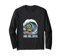 Surf Chill Repeat Turtle Sunset Sea Long Sleeve T-Shirt