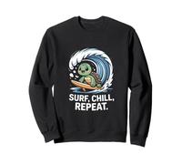 Surf Chill Repeat Turtle Sunset Sea Sweatshirt