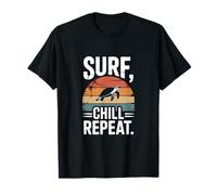Surf Chill Repeat Turtle Sunset Sea T-Shirt