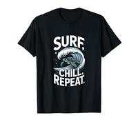 Surf Chill Repeat Turtle Sunset Sea T-Shirt