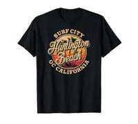 Surf City Huntington Beach California Retro Graphic T-Shirt