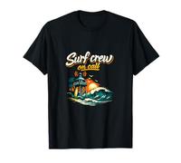 Surf Crew On Call Permanent Vacation Party Waves T-Shirt