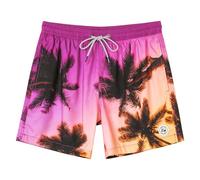 SURF CUZ Mens Swim Trunks 5 Inch Swim Shorts Quick Dry Bathing Suits for Men Beach Shorts Mesh Lining Swimming Trunks, Purple Sunset Palm, M