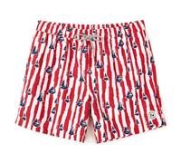SURF CUZ Mens Swim Trunks 5 Inch Swim Shorts Quick Dry Bathing Suits for Men Beach Shorts Mesh Lining Swimming Trunks, Red White Sailboat, XXL