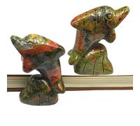 Surf Dolphin Statue Natural Stones Crystals Rose Quartz Carved Animal Figurine Stone Craft Collection Home Decor 1PC