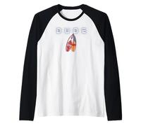 Surf Dude Surfboard Surfer Surfing Raglan Baseball Tee