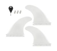 Surf Fin Single Tab & Twin Tabs Fins For Longboard Surfboard Paddleboard Thruster Set 437 Style(P-437white)