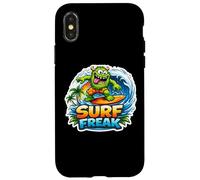 Surf Freak Funny Surfing Lover Surfer Quote Surfboard Saying Case for iPhone X/XS