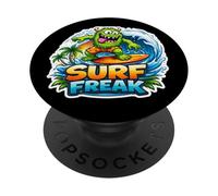 Surf Freak Funny Surfing Lover Surfer Quote Surfboard Saying PopSockets Adhesive PopGrip