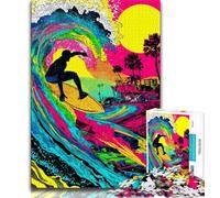 Surf Graffiti 1000 Piece Jigsaw Puzzles for Adults,Learning Educational Toys Family Games with Matching Poster And Trivia Sheet 50x75cm