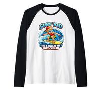 Surf Kid Like A Regular Kid Only Cooler Funny Surfing Surfer Raglan Baseball Tee