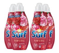 Surf Laundry Washing Liquid Detergent Peony & Rose 2.6 Litre, 96 Washes, 4Pk