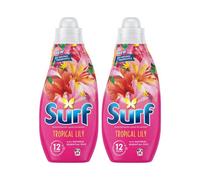 Surf Laundry Washing Liquid Detergent Tropical Lily 1.30 Litre, 48 Washes, 2Pk