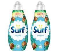 Surf Liquid Detergent & Fabric Conditioner Coconut Bliss 648ml 24 Washes Long Lasting Fresh Fragrance with Natural Essential Oils Clothes Softener Laundry Care Pack of 2