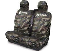Surf Logic, Waterproof Double Car Seat Cover for Unisex Adult, Black (Black), L