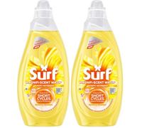 Surf Magnifi-Scent Quick Wash Sunshine Blossom 55 Washes Laundry Liquid Washing Detergent For Short Cycles Fast and Fabulous Fragrance 1.485 L (Pack of 2)
