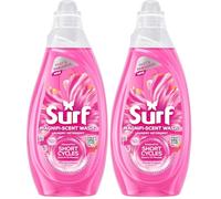 Surf Magnifi-Scent Wash Floral Fusion Laundry Liquid Washing Detergent For Short Cycles Fast and Fabulous Fragrance 1.485 L (55 Washes) (Pack of 2)